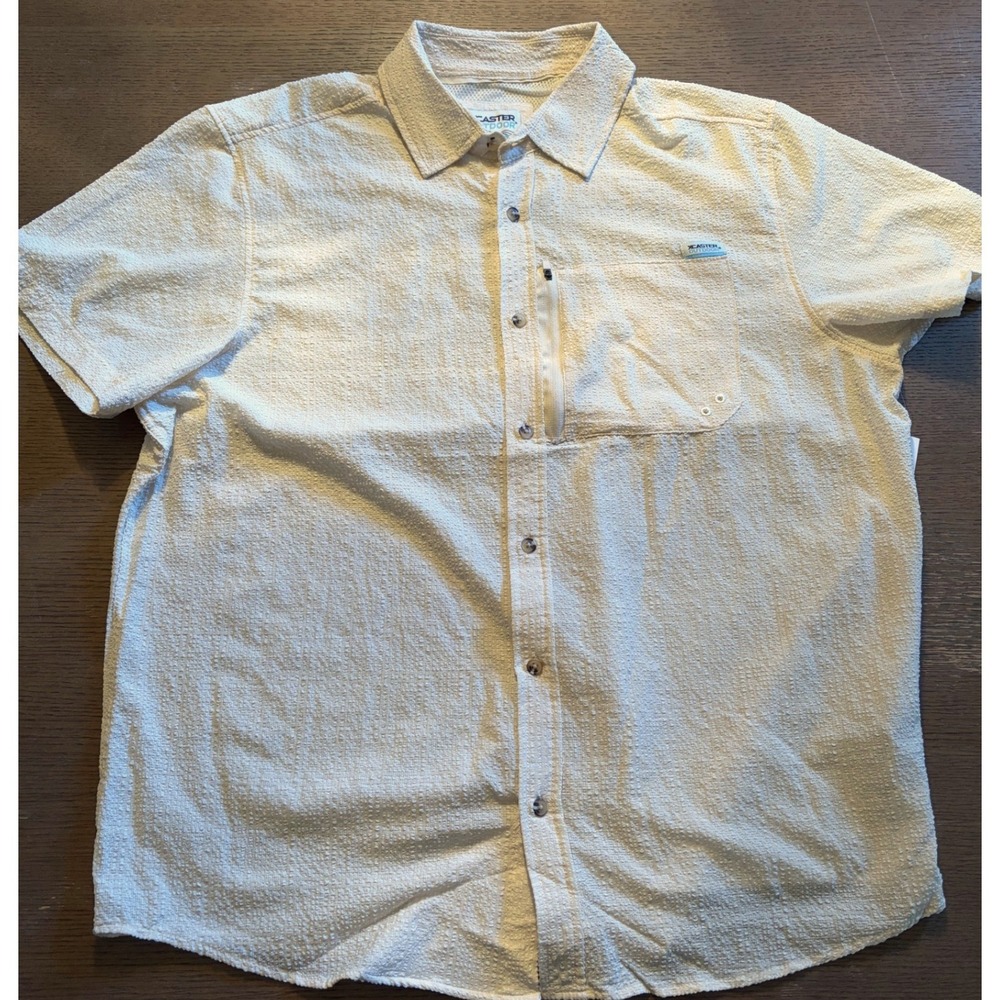 Xcaster Outdoor Mens Short Sleeve Button Down Shirt Birch White XC138X5215 XL